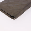 CHANEL Matelasse Cambon Line Long Wallet Leather Gold CC Auth 200114-16