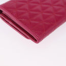 PRADA Long Wallet Leather Pink Gold Auth 200115V-15
