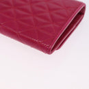 PRADA Long Wallet Leather Pink Gold Auth 200115V-16