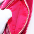 PRADA Long Wallet Leather Pink Gold Auth 200115V-9