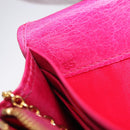 PRADA Long Wallet Leather Pink Gold Auth 200115V-10