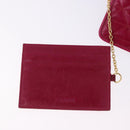 PRADA Long Wallet Leather Pink Gold Auth 200115V-24