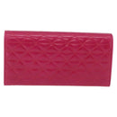 PRADA Long Wallet Leather Pink Gold Auth 200115V-2