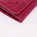 PRADA Long Wallet Leather Pink Gold Auth 200115V-7