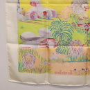 HERMES Carre 90 Scarf Silk ""Nuba Mountain"" Ivory Auth 200116M-20