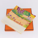 HERMES Carre 90 Scarf Silk ""Nuba Mountain"" Ivory Auth 200116M-24