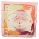 HERMES Carre 90 Scarf Silk ""Smiles in Third millenary"" Pink Auth 200117M-13