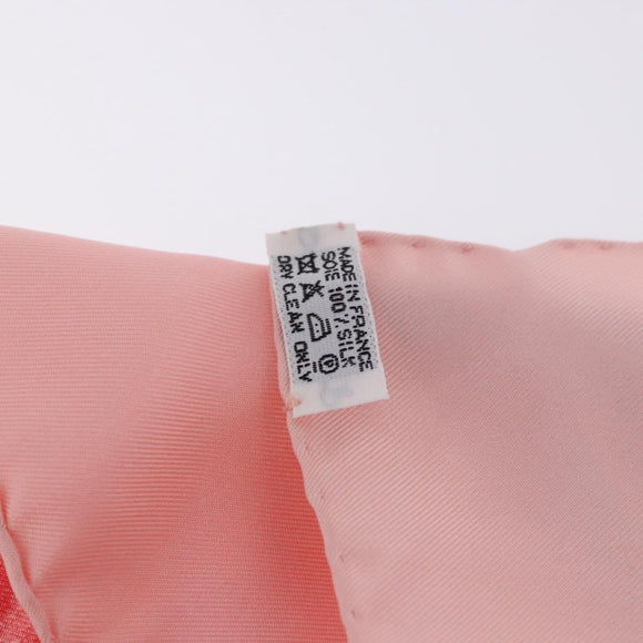 HERMES Carre 90 Scarf Silk ""Smiles in Third millenary"" Pink Auth 200117M