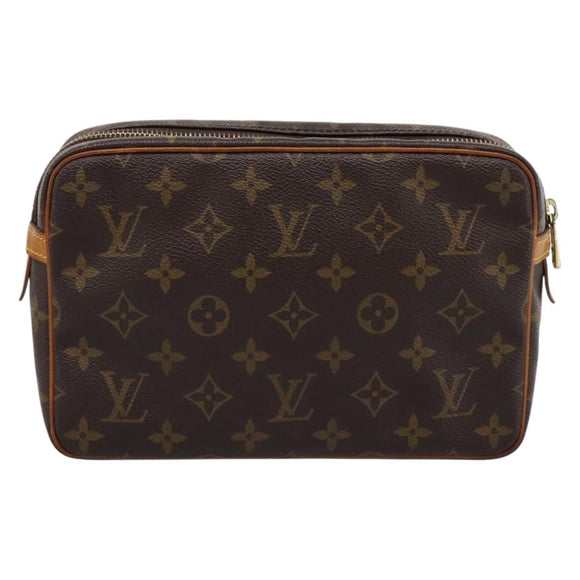 LOUIS VUITTON Monogram Compiegne 23 Clutch Bag M51847 LV Auth 200130