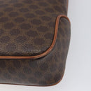 CELINE Macadam Shoulder Bag PVC Leather Brown Gold Tone Auth 200132-15