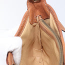 CELINE Macadam Shoulder Bag PVC Leather Brown Gold Tone Auth 200132-19