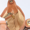 CELINE Macadam Shoulder Bag PVC Leather Brown Gold Tone Auth 200132-20