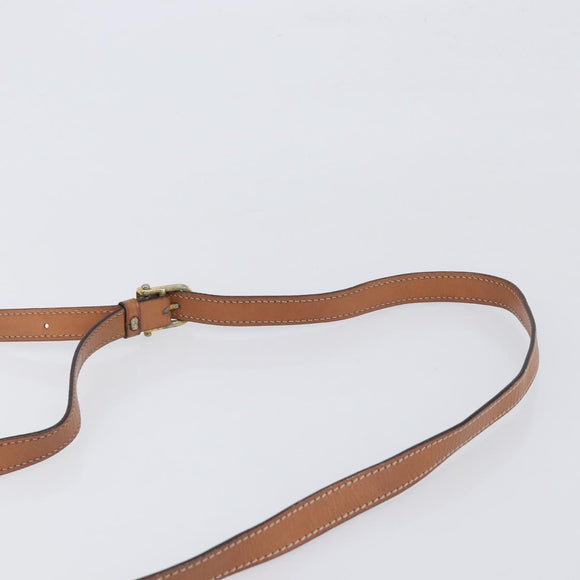CELINE Macadam Shoulder Bag PVC Leather Brown Gold Tone Auth 200132