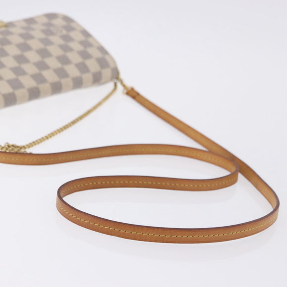 LOUIS VUITTON Damier Azur Favorit MM Shoulder Bag 2way N41275 LV Auth 200133