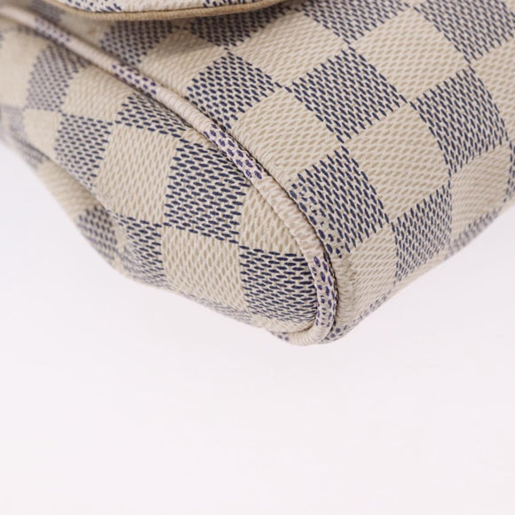 LOUIS VUITTON Damier Azur Favorit MM Shoulder Bag 2way N41275 LV Auth 200133