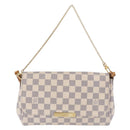 LOUIS VUITTON Damier Azur Favorit MM Shoulder Bag 2way N41275 LV Auth 200133-13