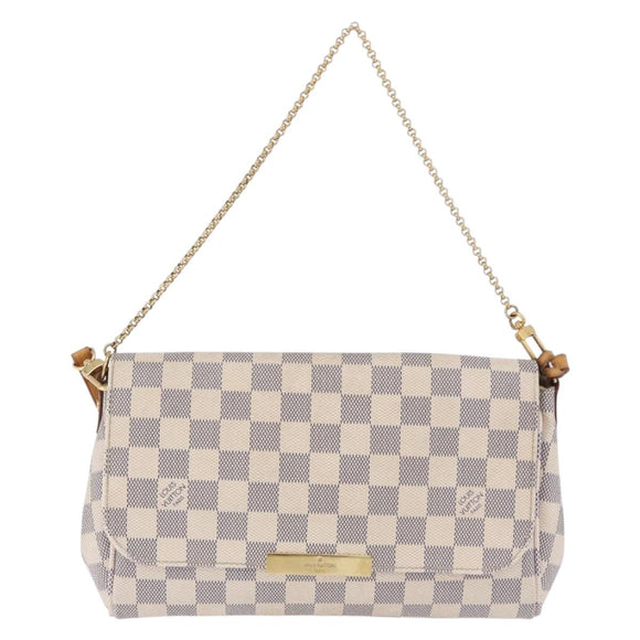 LOUIS VUITTON Damier Azur Favorit MM Shoulder Bag 2way N41275 LV Auth 200133