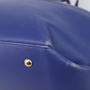 Salvatore Ferragamo Hand Bag Leather 2way Blue Gold Tone Auth 200138A-18