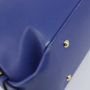 Salvatore Ferragamo Hand Bag Leather 2way Blue Gold Tone Auth 200138A-10