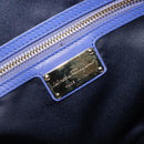 Salvatore Ferragamo Hand Bag Leather 2way Blue Gold Tone Auth 200138A-21