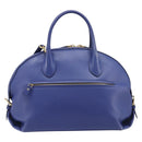 Salvatore Ferragamo Hand Bag Leather 2way Blue Gold Tone Auth 200138A-2