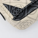 CHANEL COCO Mark Camelia Shoulder Bag PVC Leather Black White CC Auth 200139SAM-13