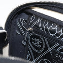 CHANEL COCO Mark Camelia Shoulder Bag PVC Leather Black White CC Auth 200139SAM-19
