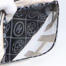 CHANEL COCO Mark Camelia Shoulder Bag PVC Leather Black White CC Auth 200139SAM-21