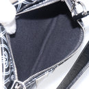 CHANEL COCO Mark Camelia Shoulder Bag PVC Leather Black White CC Auth 200139SAM-22