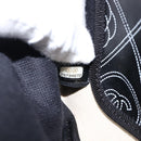 CHANEL COCO Mark Camelia Shoulder Bag PVC Leather Black White CC Auth 200139SAM-23