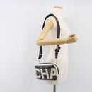 CHANEL COCO Mark Camelia Shoulder Bag PVC Leather Black White CC Auth 200139SAM-25