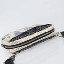 CHANEL COCO Mark Camelia Shoulder Bag PVC Leather Black White CC Auth 200139SAM-6