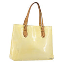 LOUIS VUITTON Monogram Vernis Brentwood Hand Bag Perle M91512 LV Auth 200140-1