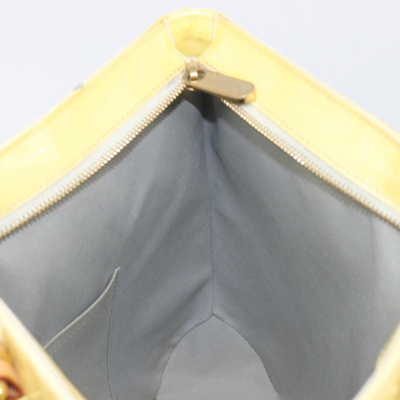 LOUIS VUITTON Monogram Vernis Brentwood Hand Bag Perle M91512 LV Auth 200140