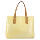LOUIS VUITTON Monogram Vernis Brentwood Hand Bag Perle M91512 LV Auth 200140-13