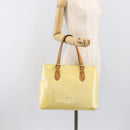 LOUIS VUITTON Monogram Vernis Brentwood Hand Bag Perle M91512 LV Auth 200140-23