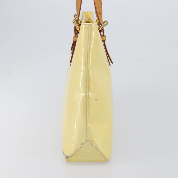 LOUIS VUITTON Monogram Vernis Brentwood Hand Bag Perle M91512 LV Auth 200140