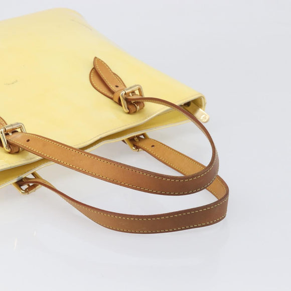 LOUIS VUITTON Monogram Vernis Brentwood Hand Bag Perle M91512 LV Auth 200140