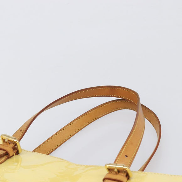 LOUIS VUITTON Monogram Vernis Brentwood Hand Bag Perle M91512 LV Auth 200140