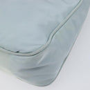 PRADA Accessory Pouch Nylon Light Blue Silver Auth 200143-9