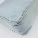 PRADA Accessory Pouch Nylon Light Blue Silver Auth 200143-14