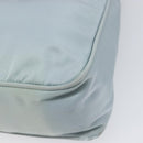 PRADA Accessory Pouch Nylon Light Blue Silver Auth 200143-15