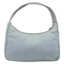 PRADA Accessory Pouch Nylon Light Blue Silver Auth 200143-2