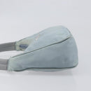 PRADA Accessory Pouch Nylon Light Blue Silver Auth 200143-4