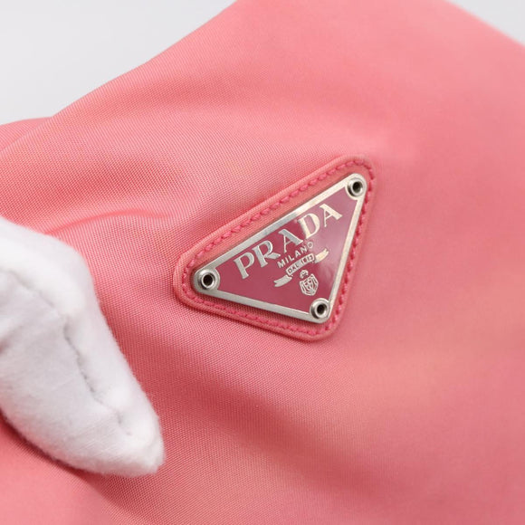 PRADA Tote Bag Nylon Pink Auth 200144