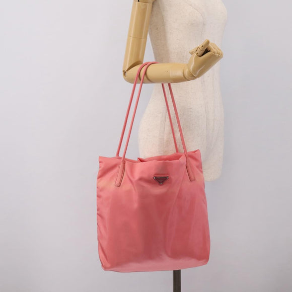 PRADA Tote Bag Nylon Pink Auth 200144