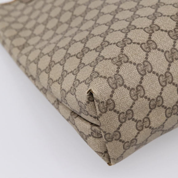 GUCCI GG Supreme Web Sherry Line Tote Bag PVC Beige Gold 39 02 003 Auth 200146