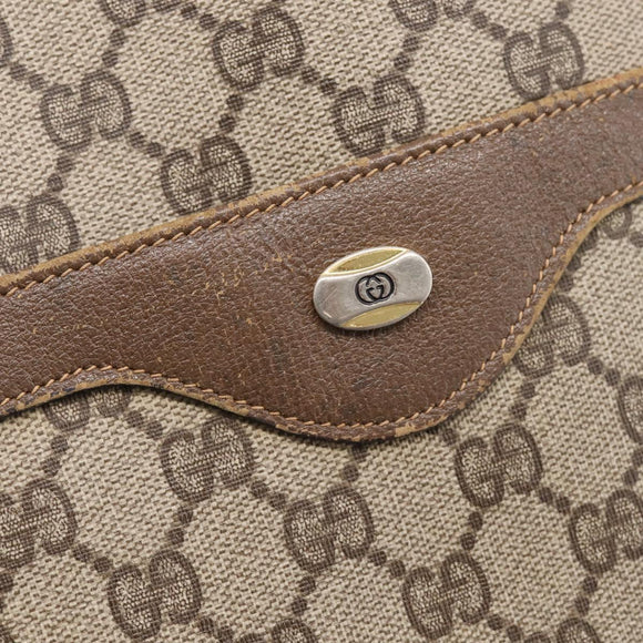 GUCCI GG Supreme Web Sherry Line Tote Bag PVC Beige Gold 39 02 003 Auth 200146