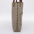 GUCCI GG Supreme Web Sherry Line Tote Bag PVC Beige Gold 39 02 003 Auth 200146-4