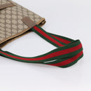 GUCCI GG Supreme Web Sherry Line Tote Bag PVC Beige Gold 39 02 003 Auth 200146-7